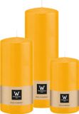 Wiedemann Bougies cylindriques/bougies chauffe-plat - set de 3 - jaune