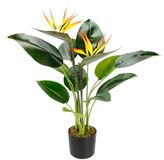 Kunstplant Strelitzia Kunstplant in pot, papegaai met bloem, kunstplant, kunstbloemen in pot, zijden bloemen, kunstbloemen, kamerplant, kantoorcadeau