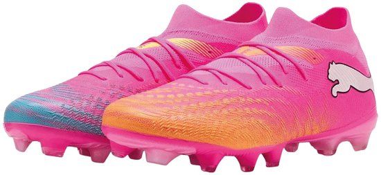 PUMA FUTURE 9 MATCH FG/AG Unisex Sportschoenen - Poison Pink-Sun Stream-Bright Aqua-PUMA White