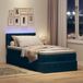 Maison Exclusive - Cadre de lit ottoman avec matelas, bleu foncé, 90x190 cm, velours