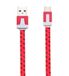 Noodle Shot Case Noodle Type C kabel voor Samsung Galaxy S10+ Android-oplader USB 1,5 m, gevlochten aansluiting (rood)