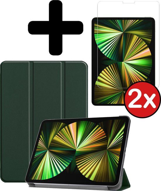 iPad Pro 12.9 inch (2021) Book Case - Dark Green