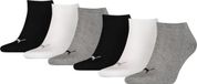 Puma Unisex Sneakersokken - 6 Paar - Maat 43-46 - Grijs/Wit/Zwart