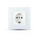 Bus V-TAC Inbouwstopcontact enkel stopcontact Schuko standaard Duits 16A kunststof wit glascoating Ip20