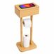 Merkloos Relaxdays Toiletpapierhouder - Naturel - Hout - 25x64,5x20 cm