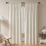 Joydeco Beige Boho Gordijnen 213 cm Lange 2 Panelen Set