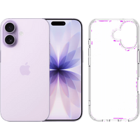 Apple iPhone 17 256GB Paars + BlueBuilt Protective Back Cover Transparant