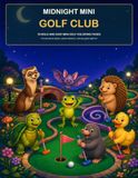 Midnight Mini Golf Club: 50 Bold and Easy Mini Golf Coloring Pages