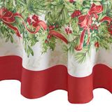 Elrene Home Fashions Holly Traditions stoffen tafelkleed, 152 x 213 cm ovaal