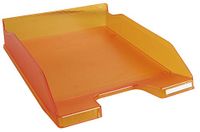 Exacompta - ref. 11346D - Set van 6 Brievenbakken COMBO MIDI - Afmetingen: 34,6 x 25,5x 6,5 cm - voor A4 documenten - kleur doorzichtige mandarijn