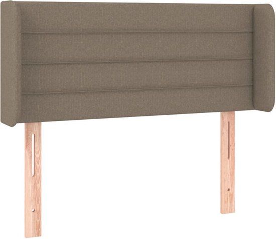 vidaXL Hoofdbord met randen 103x16x78/88 cm stof taupe