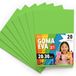 OFITURIA EVA-rubber voor school- en creatieve projecten, kleurrijke schuimplaten voor doe-het-zelfprojecten, kunst, kinderdecoratie, scrapbooking, kunsthandwerk, 20 x 30 cm (lichtgroen, 20 stuks)