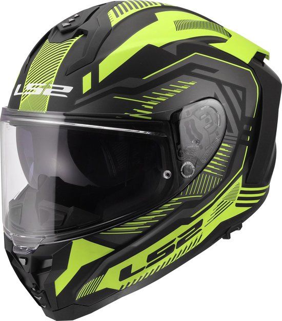 LS2 FF817 Challenger II Dravix Helm - Integraalhelm - Zwart/Geel - Maat M