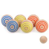 Vilac - Petanque strepen van natuurlijk hout – 6 kleurrijke gestreepte ballen, varken en katoenen tas – adres, concentratie en familiespel – cadeau-idee voor kinderen vanaf 5 jaar – 4073
