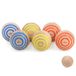 Vilac - Petanque strepen van natuurlijk hout – 6 kleurrijke gestreepte ballen, varken en katoenen tas – adres, concentratie en familiespel – cadeau-idee voor kinderen vanaf 5 jaar – 4073