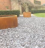 Intergard Bloembak plantenbak rond cortenstaal met bodem 80x40cm