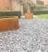 Intergard Bloembak plantenbak rond cortenstaal met bodem 80x40cm