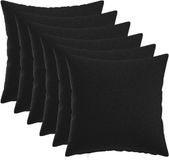 vidaXL Kussensloop 6 stuks Zwart 45 x 45 cm Katoensatijn