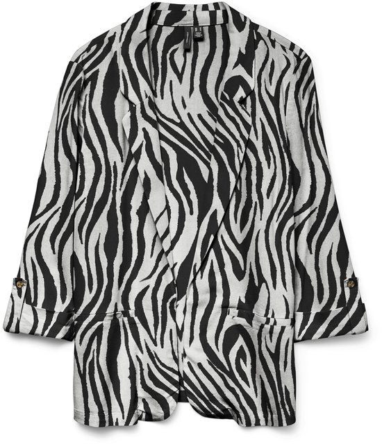 Vero Moda Blazer Vmjesmilo 3/4 Loose Blazer Wvn Noos 10279700 Silver Lining/sina Zebra Dames Maat - XS