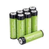 Amazon Basics 8 stuks oplaadbare AA NiMH-batterijen, 2000 mAh, 1000x op te laden, voorgeladen