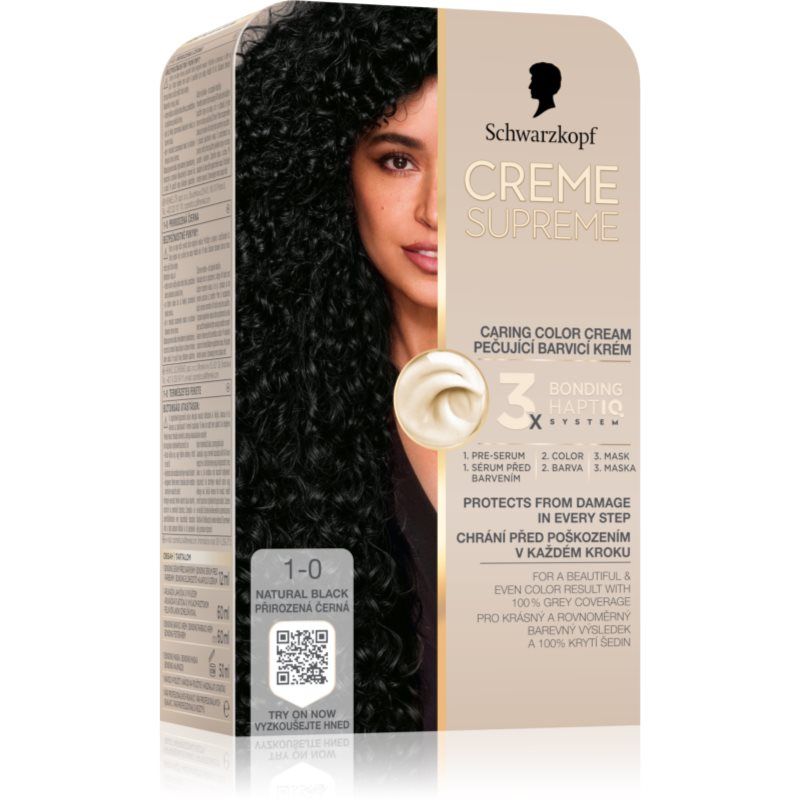 Schwarzkopf Creme Supreme Hair Color Shade 10 Natural Black