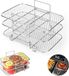 Merkloos / Sans marque Wan GmbH Air Fryer Grill Grate - 304 Stainless Steel - Air Fryer Accessories - Drievoudige Laag Stapelontwerp - Geschikt voor Air Fryer AF300EU