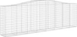 vidaXL Gabion curved 400x50x120/140 cm galvanized iron