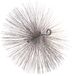 Aqbau® Brosse pour chaudière M12, balai pour cheminée, brosse pour conduit de fumée, brosse pour tirage, brosse anti-suie, brosse pour cheminée (200 mm)