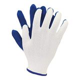 Ogrifox OX-LATUA_WN Beschermende Handschoenen, Werkhandschoenen, Handschoenen, OX.11.386, Wit-Blauw, L Maat, 240 paar