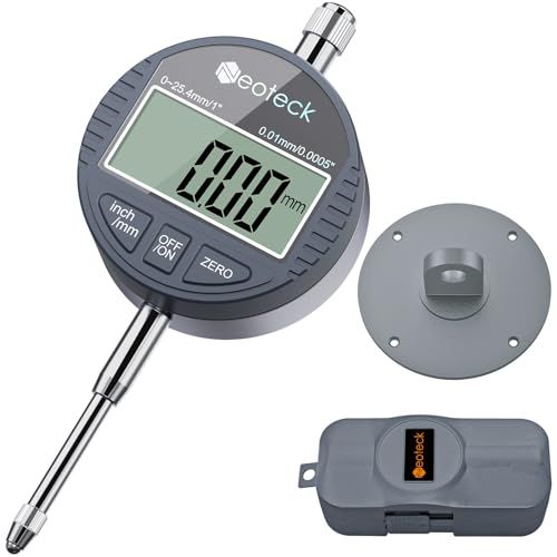 Neoteck DTI Digitale comparator 0,01/.0005'' mechanische comparator digitale palperindicator bereik 0-25,4 mm/1 inch elektronische indicator meting digitale wijzerplaat meter