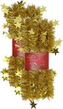 Cepewa Gmbh 2x pièces guirlandes de Noël lametta avec étoiles or 200 x 6,5 cm