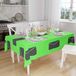 Bonamaison Tafelkleed, Anti-Mold, Sneldrogend, Waterdicht, 100% Polyester Tafellaken, Neon groene rook, 140 x 160 Cm