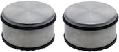 Excellent Houseware Deurstopper - Set van 2x stuks - aluminium - met rubber - 11 cm - deurstop