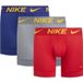 Nike Short Boxer Advanced Micro Dri-fit Pack De 3 - Bleu/gris/rouge, pointure Small