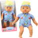 LeanToys Poupée Bleue Vêtements Avec Motifs Chapeau Avec Oreilles 31cm