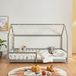 en.casa Kinderbed Hesel huisbed met uitvalbeveiliging 140x200 cm grijs