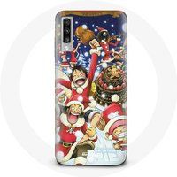 Maniacase Hoesje voor Samsung Galaxy A70 One Piece Kerstdag Anime Manga