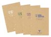 Clairefontaine 9873Cpack Uninotes Pak 4 Blokken Kopgeniet met 4 Gaten - A4+ 21x31,8 cm - 140 Afscheurbare Pagina's Gelijnd + Kantlijn - Wit Papier 90 g - Omslag Gerecyclede Kraft - Willekeurig Kleur
