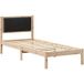 Lit Simple Lit Adulte Cadre De Lit Avec Tête De Lit Rembourrée Noir 75 X 190 Cm