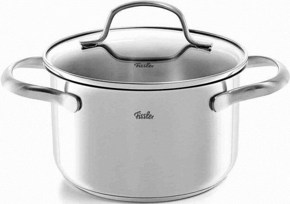 Fissler San Francisco Koekenpan met Glazen Deksel - 20cm - 3.3L - Zilver