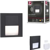 Paulmann LED-wandinbouwlamp Tsaro hoekig 80x80 mm 1W 80lm 230V 2700K Zwart mat