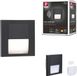 Paulmann LED-wandinbouwlamp Tsaro hoekig 80x80 mm 1W 80lm 230V 2700K Zwart mat