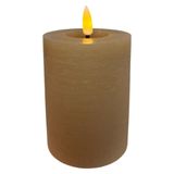 Mansion Atmosphere LED kaars oplaadbaar 7.5x10cm rustic sand