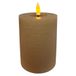 Mansion Atmosphere LED kaars oplaadbaar 7.5x10cm rustic sand