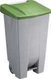 Sunware Afvalcontainer/rolemmer - pedaalemmer Basic - groen - 120 liter