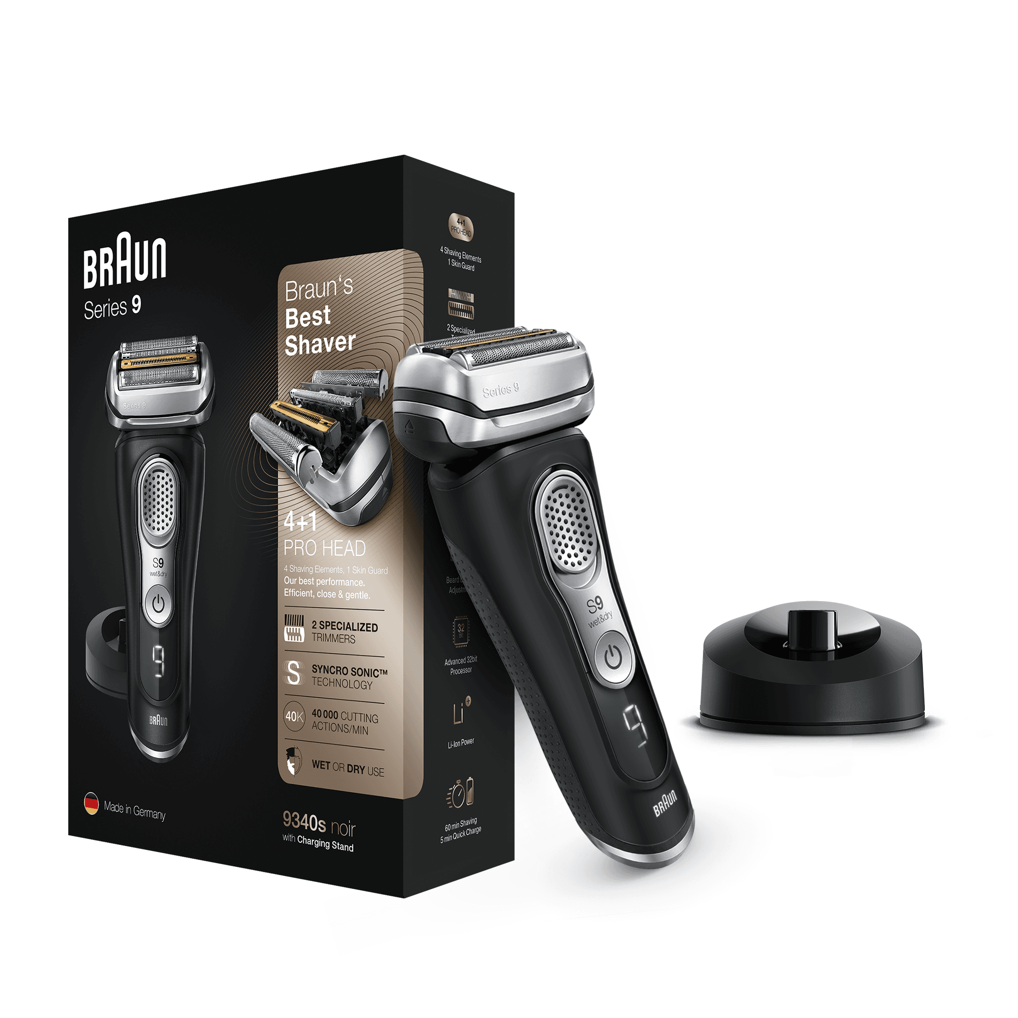 Braun Series 9 9340s Elektrisch Scheerapparaat | Zwart