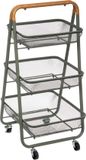 Five® Metalen trolley 3 niveaus Groen