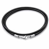 LGT JWLS LGT Jewels leren koord ketting zwart 2mm-50cm