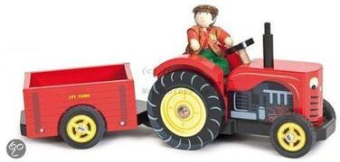 Le Toy Van Speelgoedvoertuig Boer Bertie's Tractor - Hout