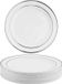 Matana – 25 Assiettes en plastique avec bord argenté, 26cm – Blanc